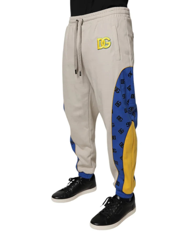 Dolce &amp; Gabbana Multicolor Cotton DG Jogger Sweatpants Pants