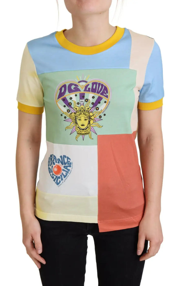 Dolce &amp; Gabbana Multicolor Cotton DG Love Patchwork