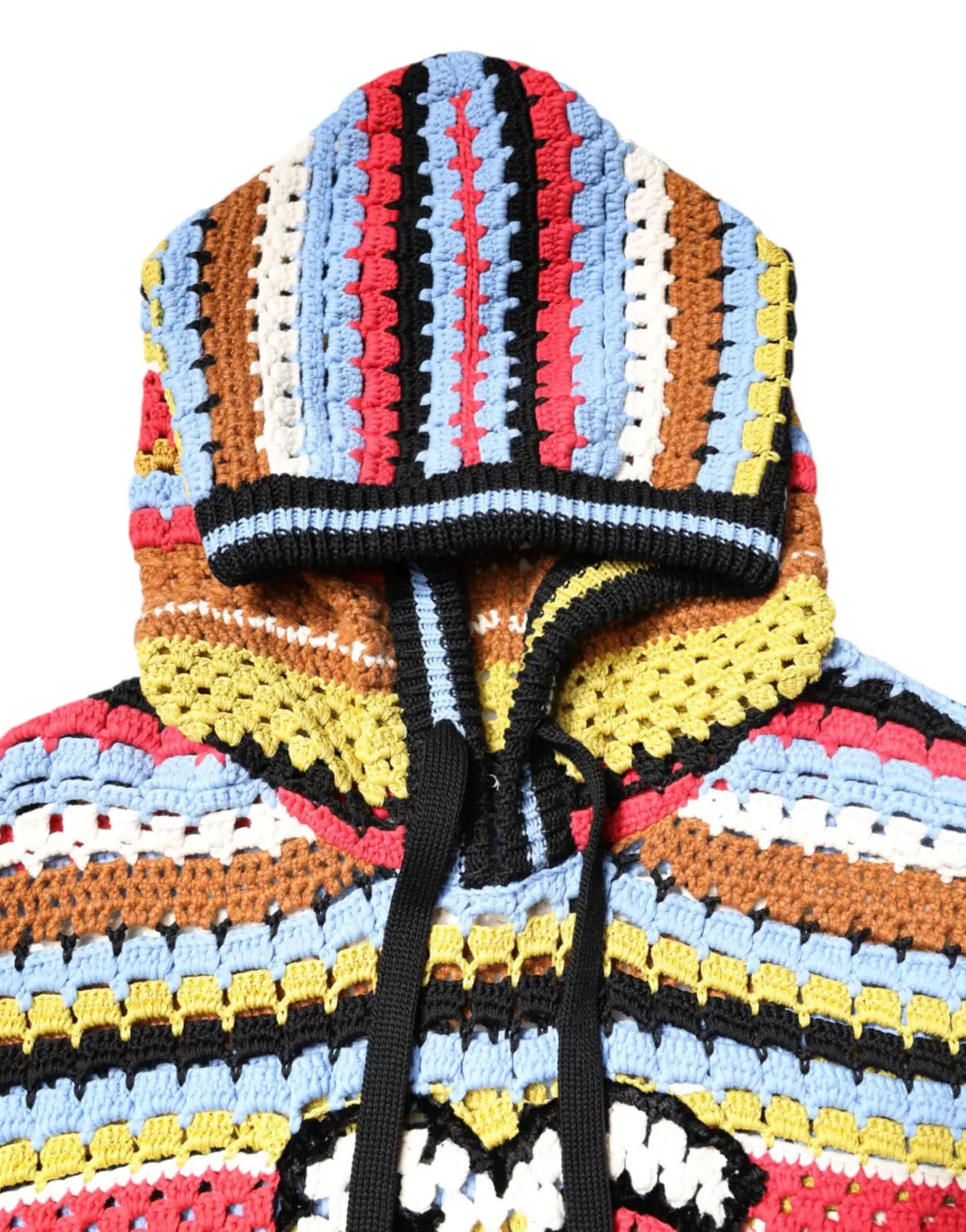 Dolce &amp; Gabbana Multicolor Cotton Hooded Pullover Sweater
