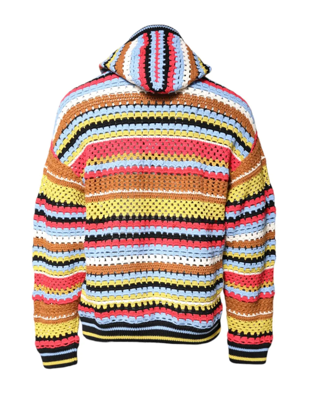 Dolce &amp; Gabbana Multicolor Cotton Hooded Pullover Sweater