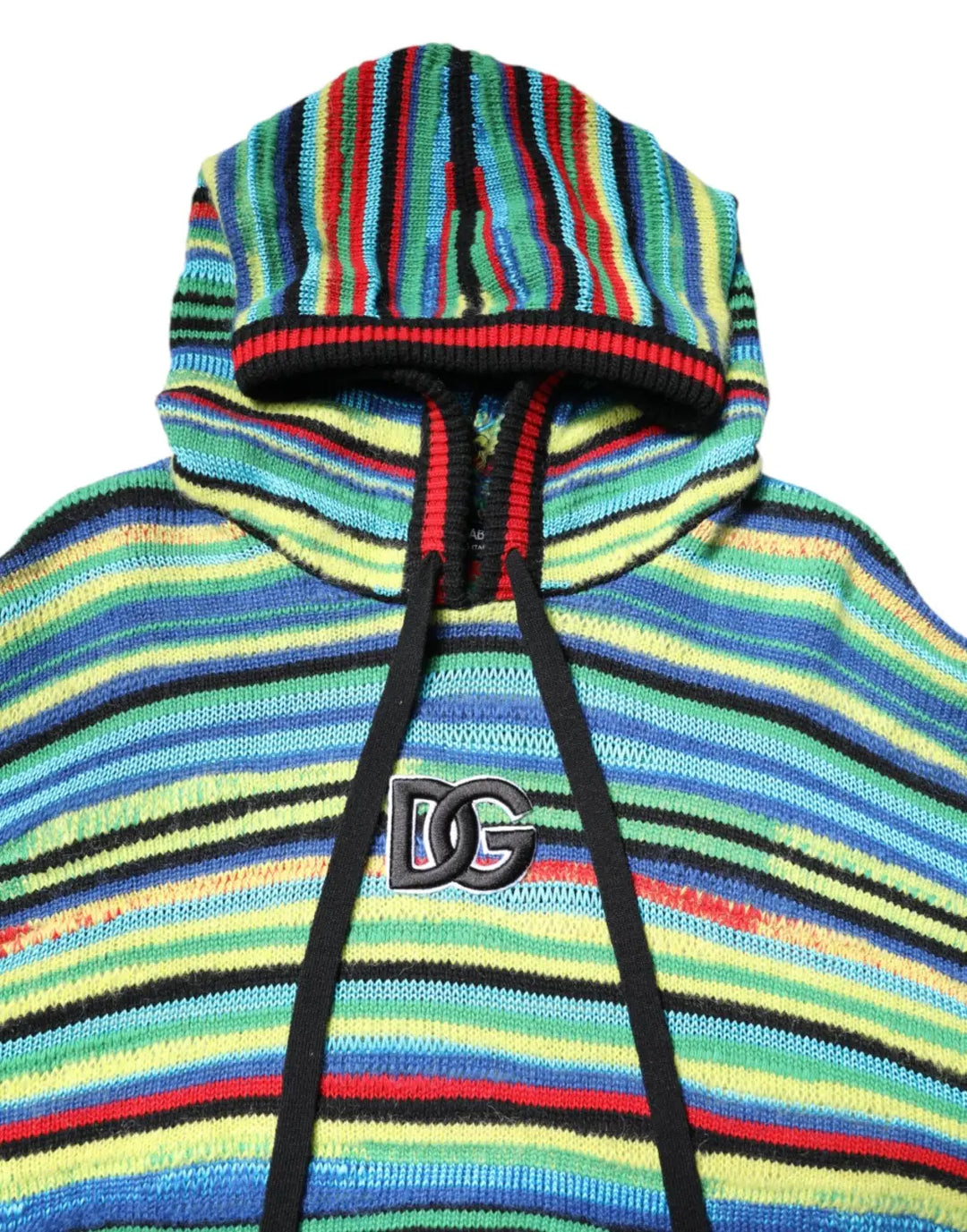 Dolce &amp; Gabbana Multicolor Cotton Hooded Pullover Sweater