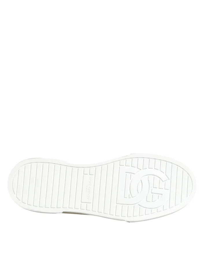 Dolce & Gabbana Multicolor Cotton Logo Low Top Sneakers Shoes