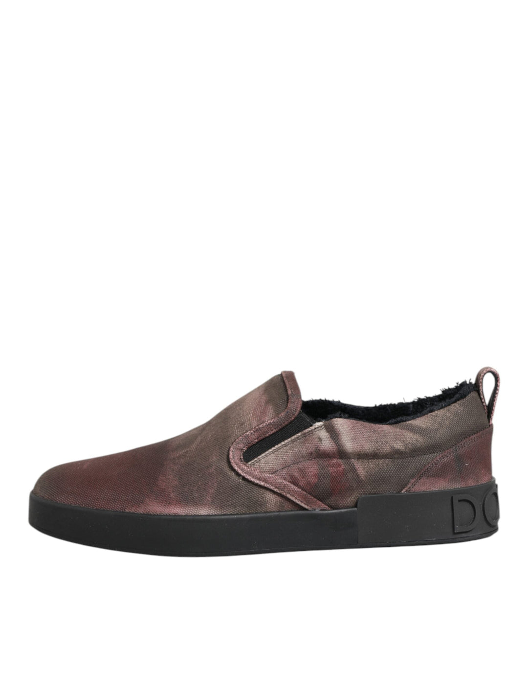 Dolce &amp; Gabbana Multicolor Cotton Low Top Slip on Men Sneakers Shoes