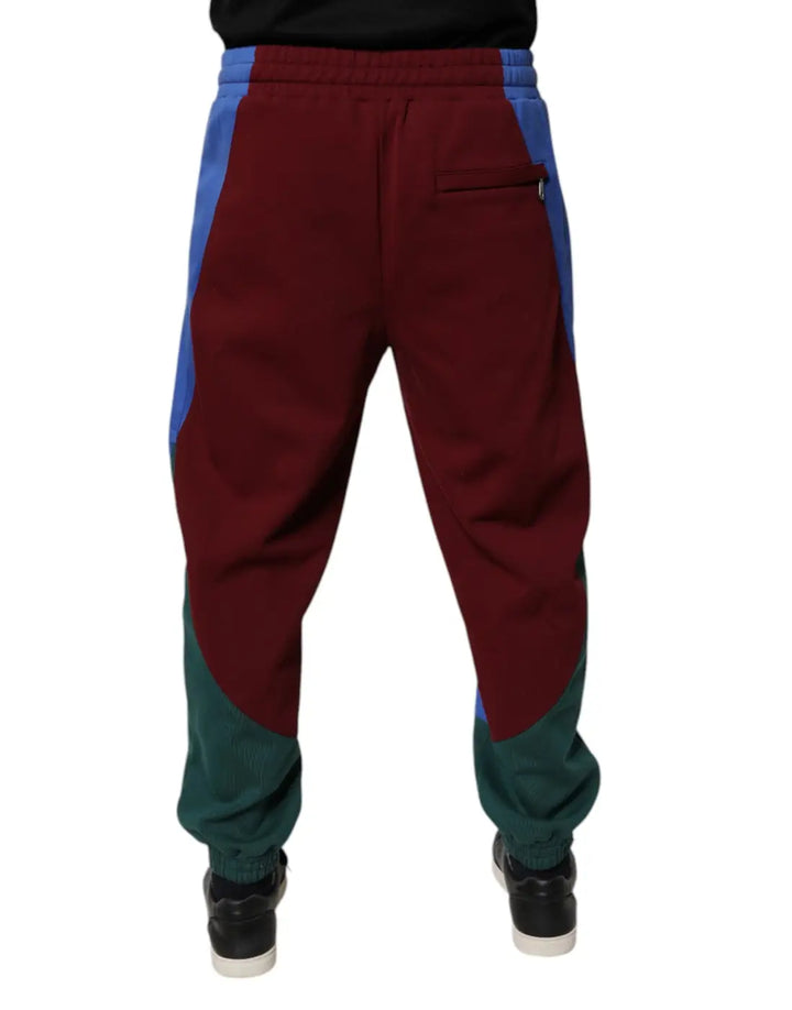 Dolce &amp; Gabbana Multicolor Cotton Men Jogger Sweatpants Pants