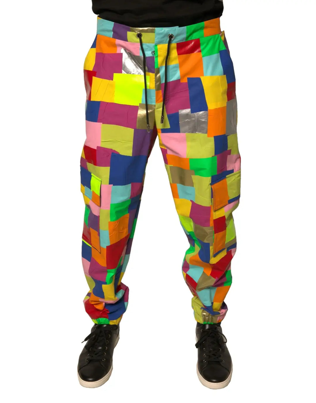 Dolce &amp; Gabbana Multicolor Cotton Patchwork Men Cargo Pants