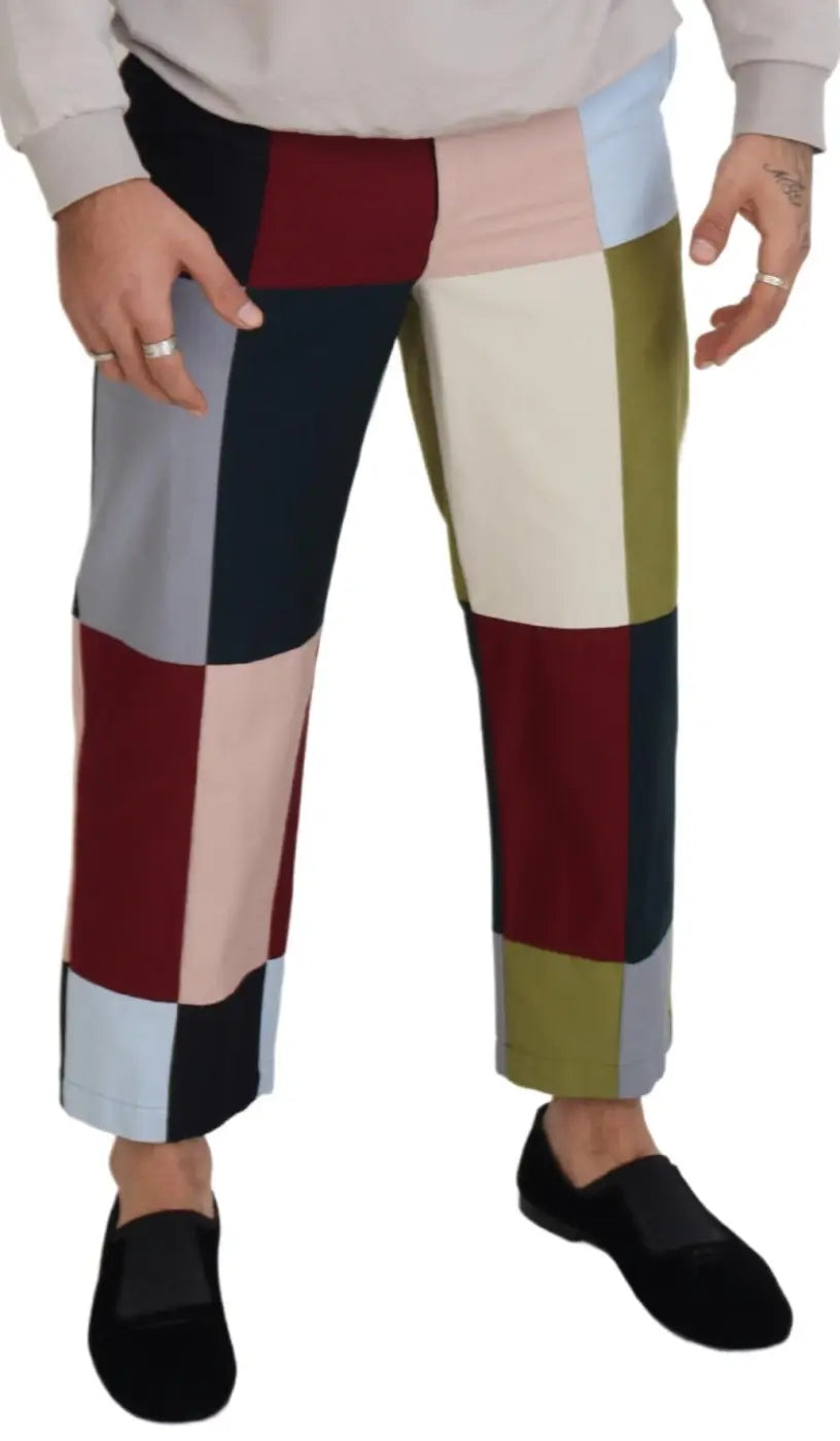 Dolce &amp; Gabbana Multicolor Cotton Patchwork Pants