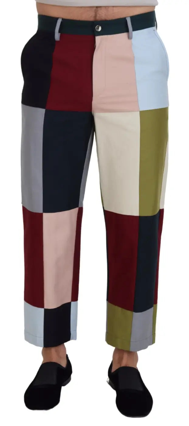 Dolce &amp; Gabbana Multicolor Cotton Patchwork Pants