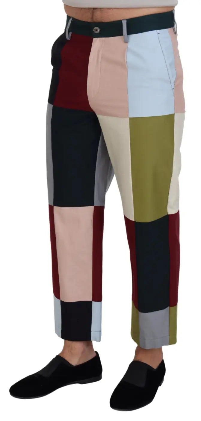 Dolce &amp; Gabbana Multicolor Cotton Patchwork Pants