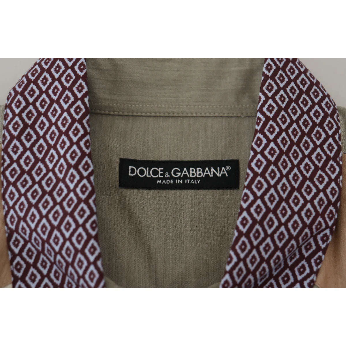 Dolce & Gabbana Multicolor Cotton Patchwork Slim Shirt