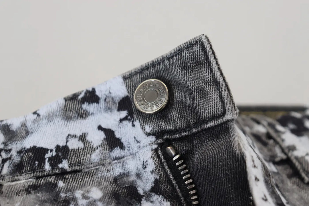 Dolce &amp; Gabbana Multicolor Cotton Tie Dye Skinny Denim Jeans