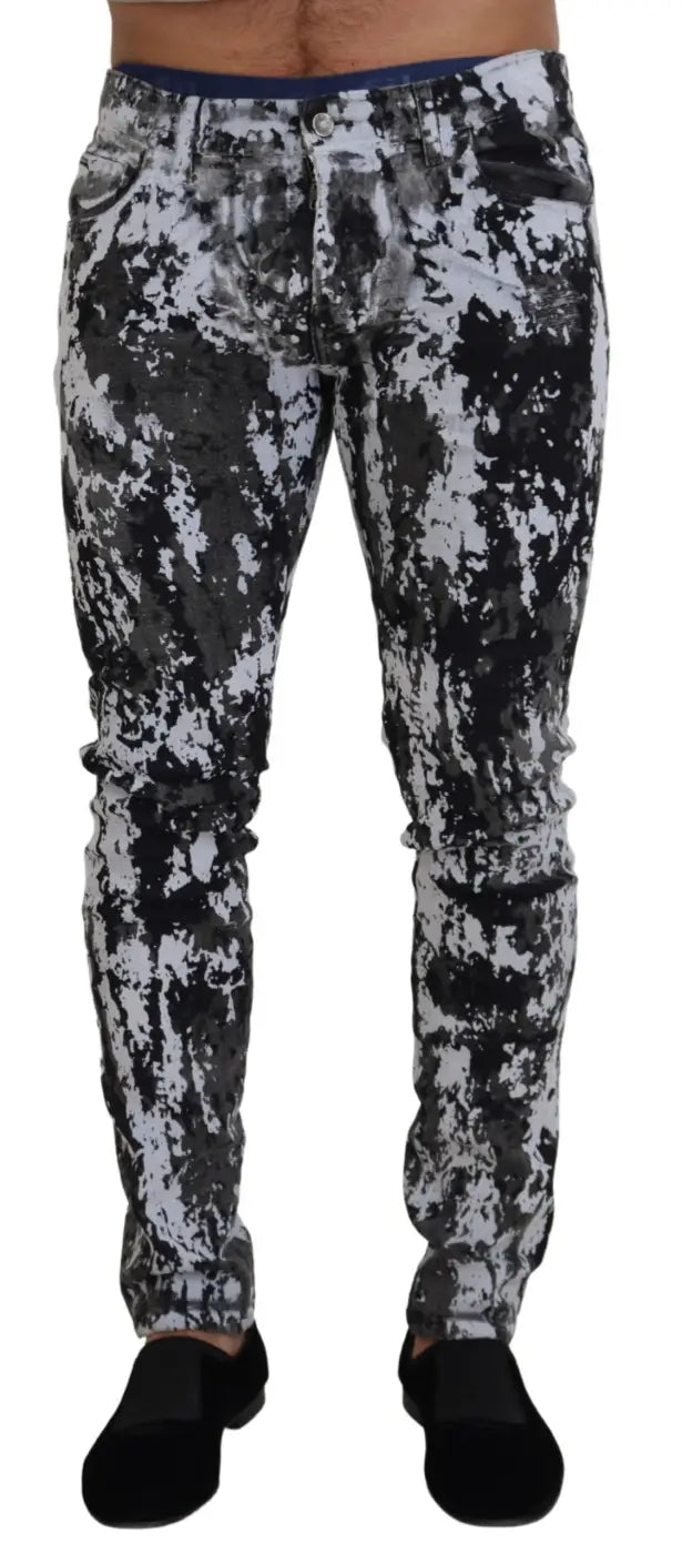 Dolce &amp; Gabbana Multicolor Cotton Tie Dye Skinny Denim Jeans