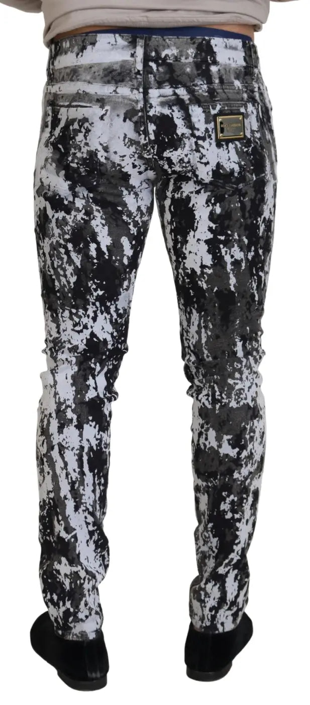 Dolce &amp; Gabbana Multicolor Cotton Tie Dye Skinny Denim Jeans