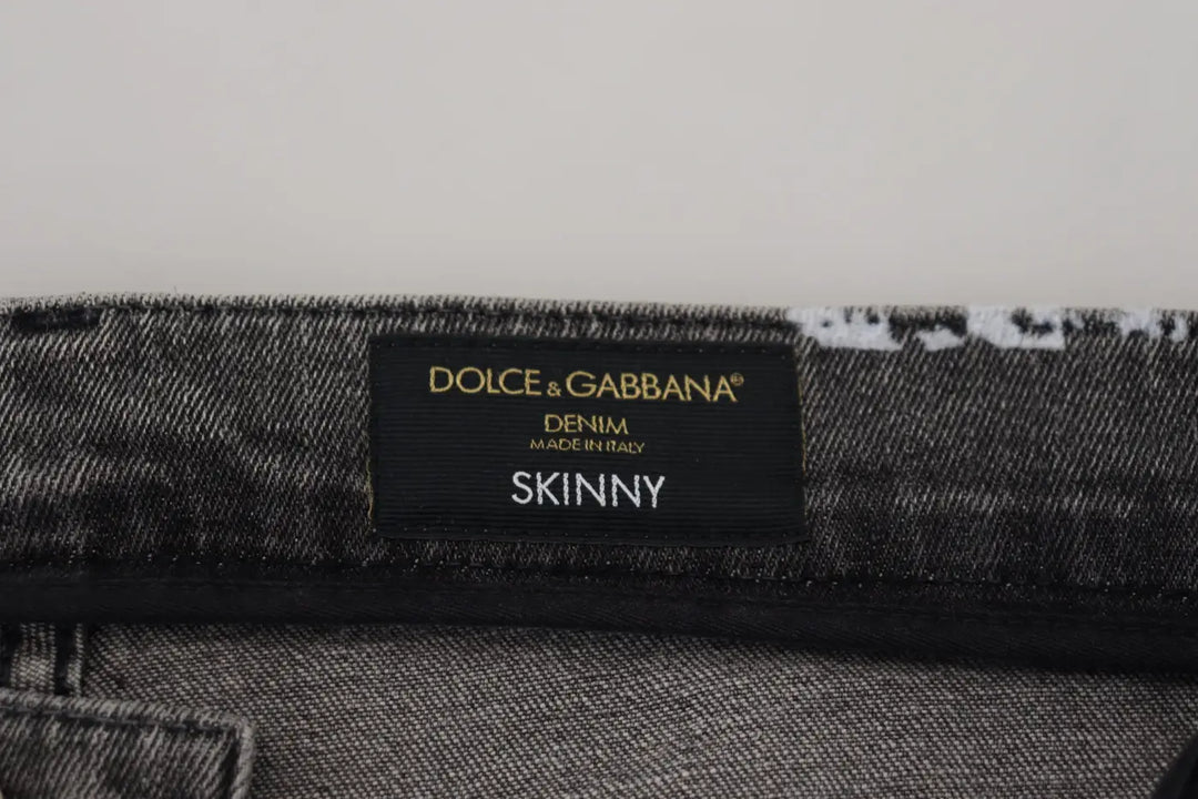 Dolce &amp; Gabbana Multicolor Cotton Tie Dye Skinny Denim Jeans