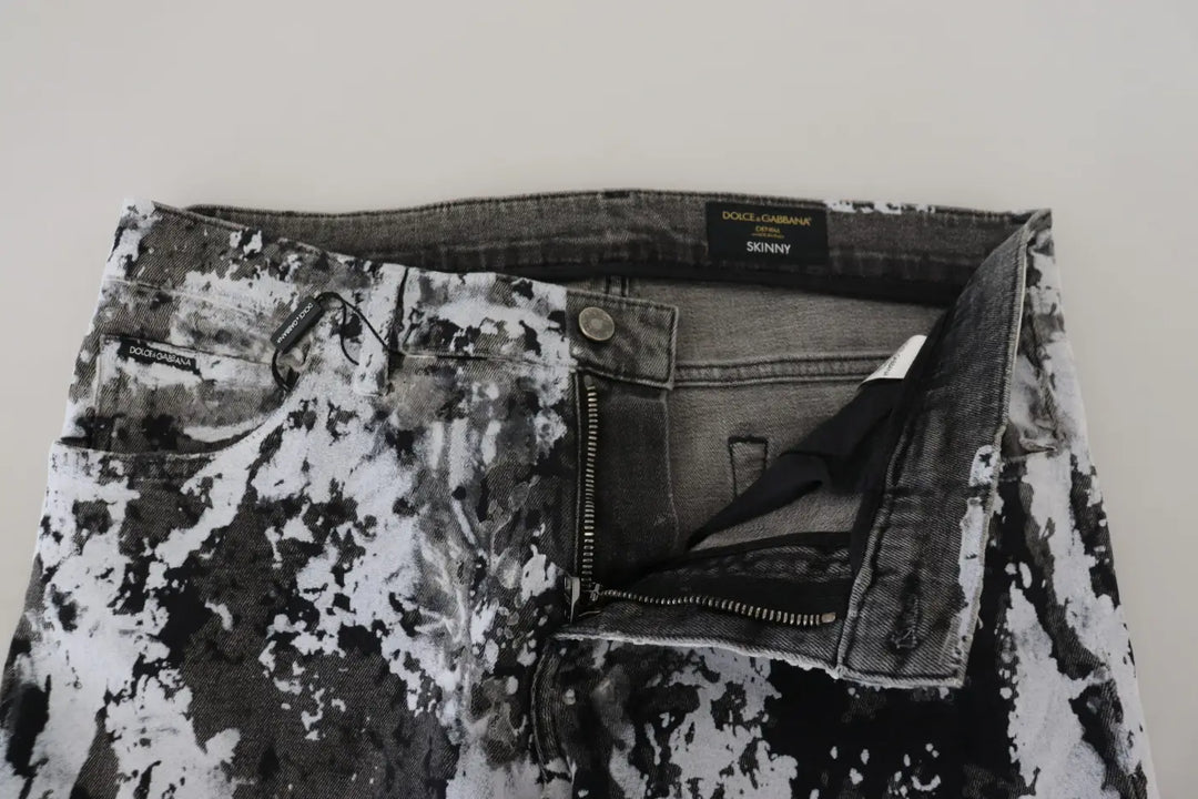Dolce &amp; Gabbana Multicolor Cotton Tie Dye Skinny Denim Jeans