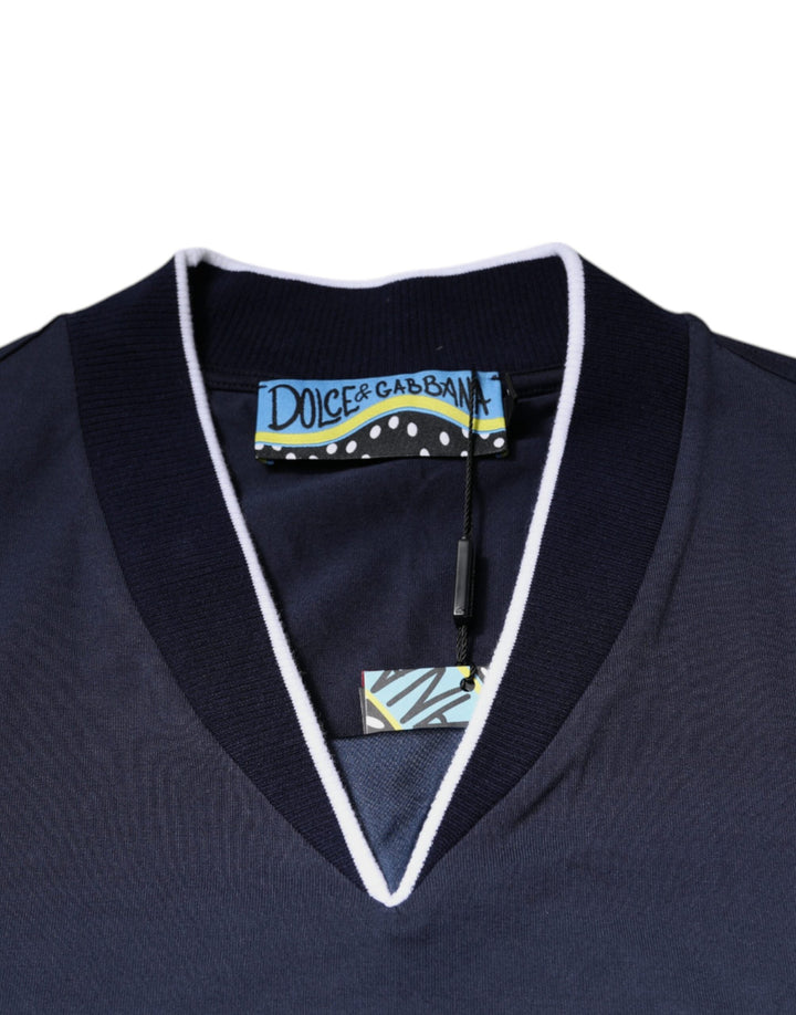 Dolce &amp; Gabbana Multicolor Cotton Vneck Short Sleeve T-shirt