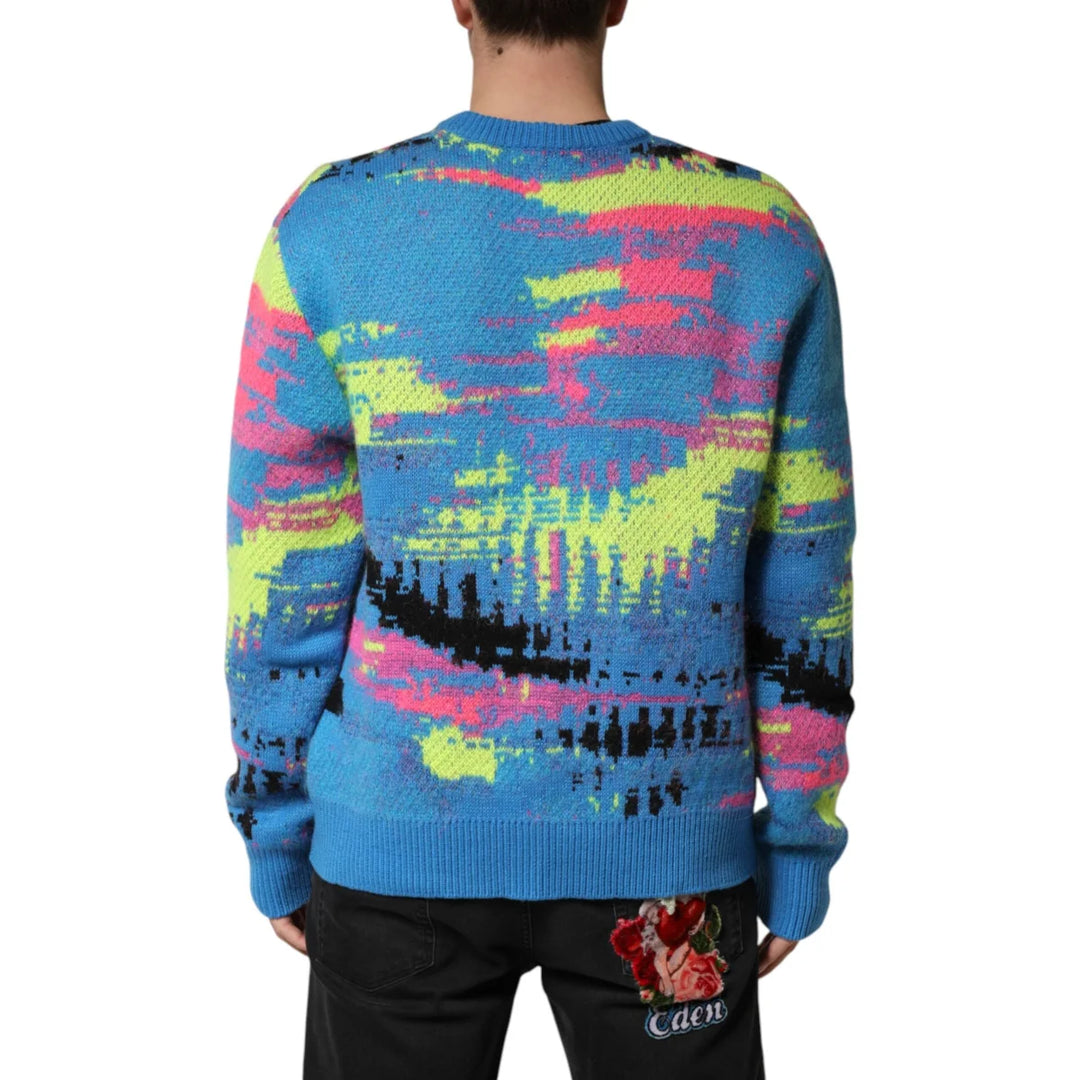 Dolce and Gabbana Multicolor Crew Neck Sweater for Men Urban Style &