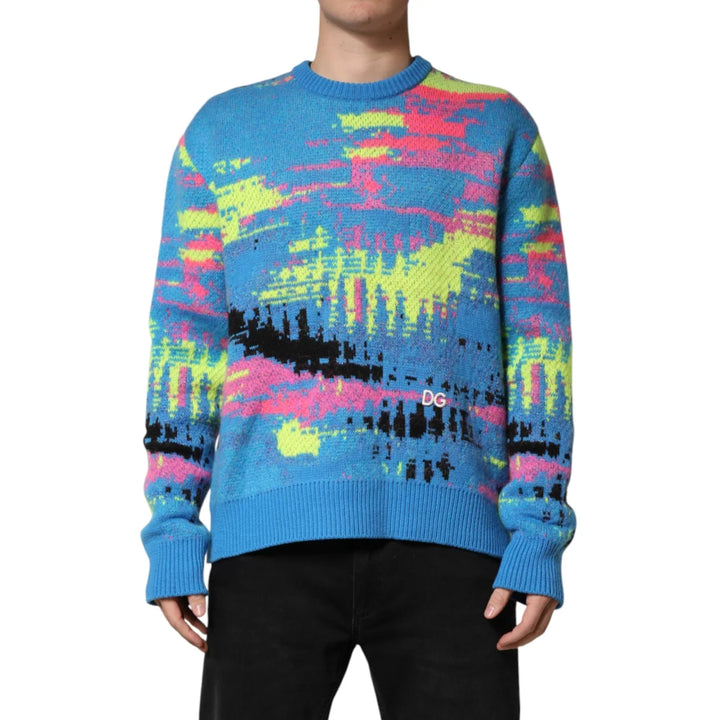 Dolce and Gabbana Multicolor Crew Neck Sweater for Men Urban Style &