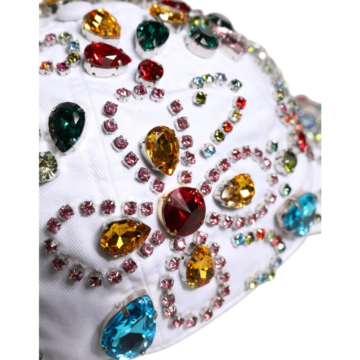 Dolce Gabbana Multicolor Crystal Baseball Cap for Men &