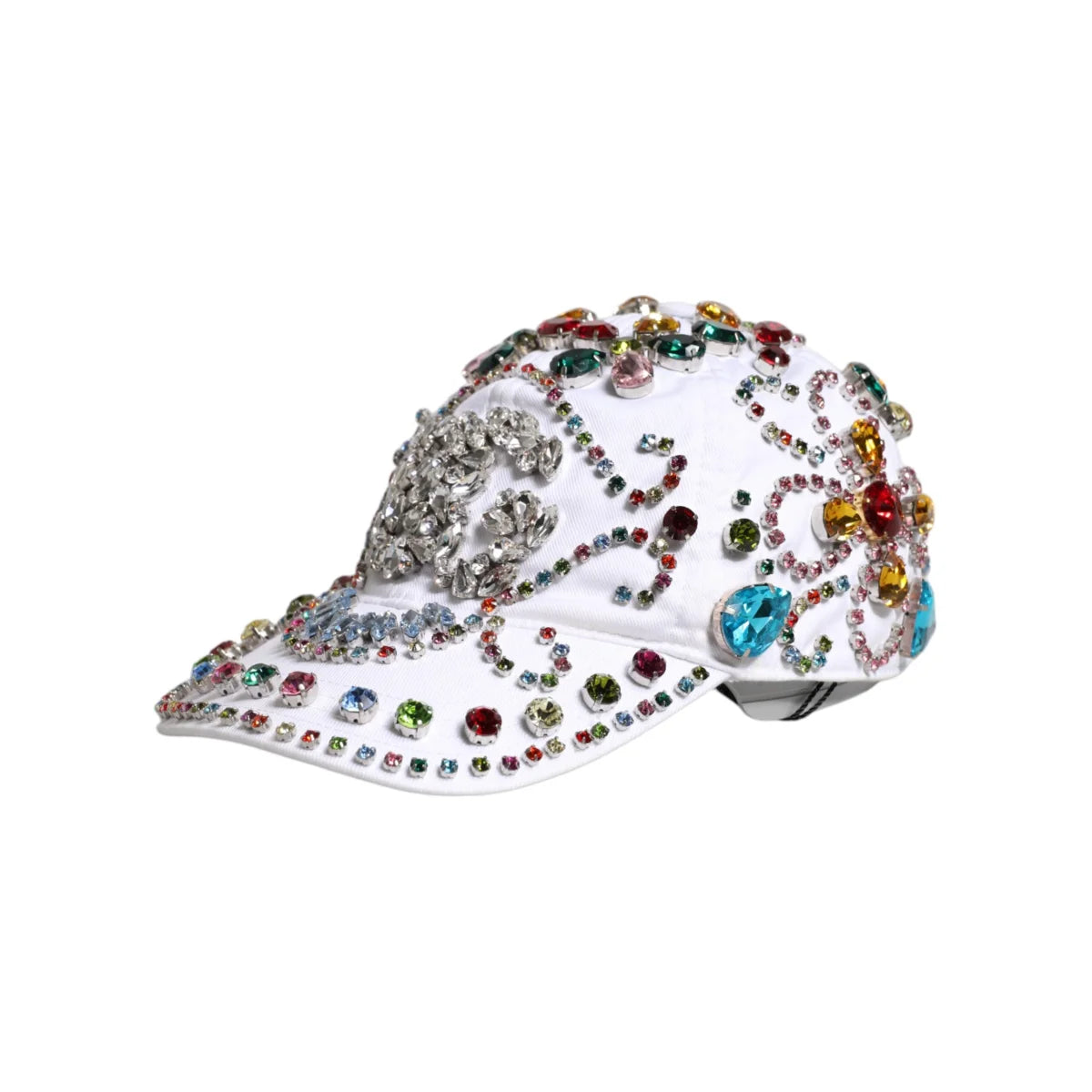 Dolce Gabbana Multicolor Crystal Baseball Cap for Men &