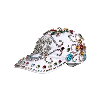 Dolce Gabbana Multicolor Crystal Baseball Cap for Men &