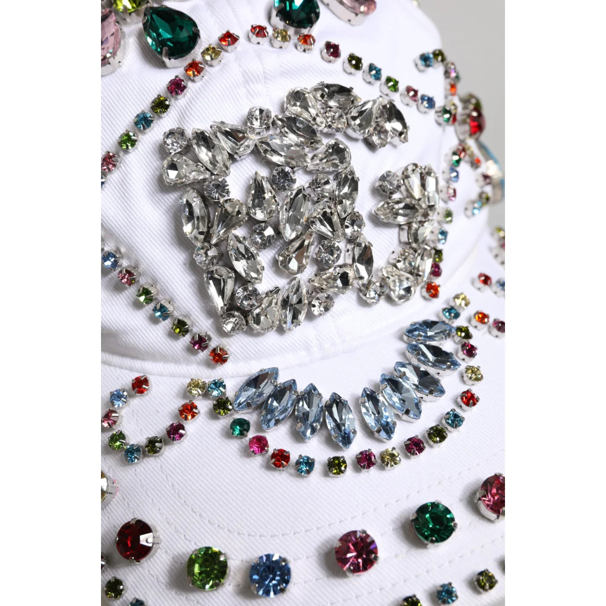 Dolce Gabbana Multicolor Crystal Baseball Cap for Men &