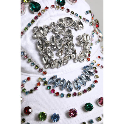 Dolce Gabbana Multicolor Crystal Baseball Cap for Men &