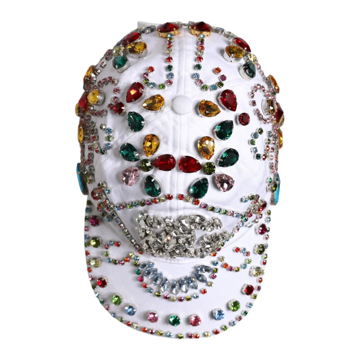 Dolce Gabbana Multicolor Crystal Baseball Cap for Men &