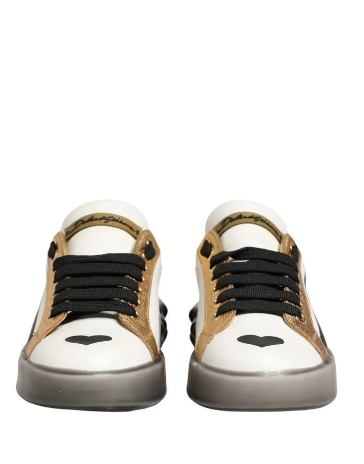 Dolce &amp; Gabbana Multicolor Crystal StuddedLOVE Sneakers Shoes