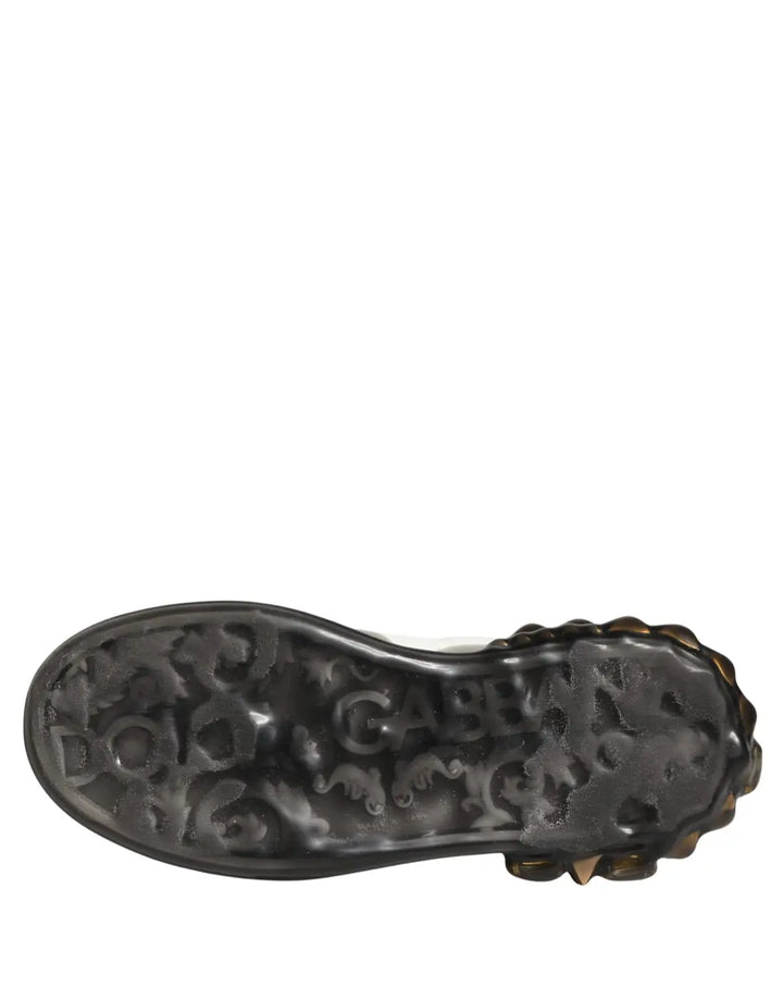 Dolce &amp; Gabbana Multicolor Crystal StuddedLOVE Sneakers Shoes