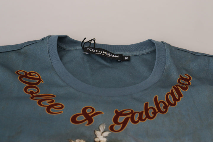 Dolce &amp; Gabbana - Multicolor DG Logo Angel Printed Shirt Top