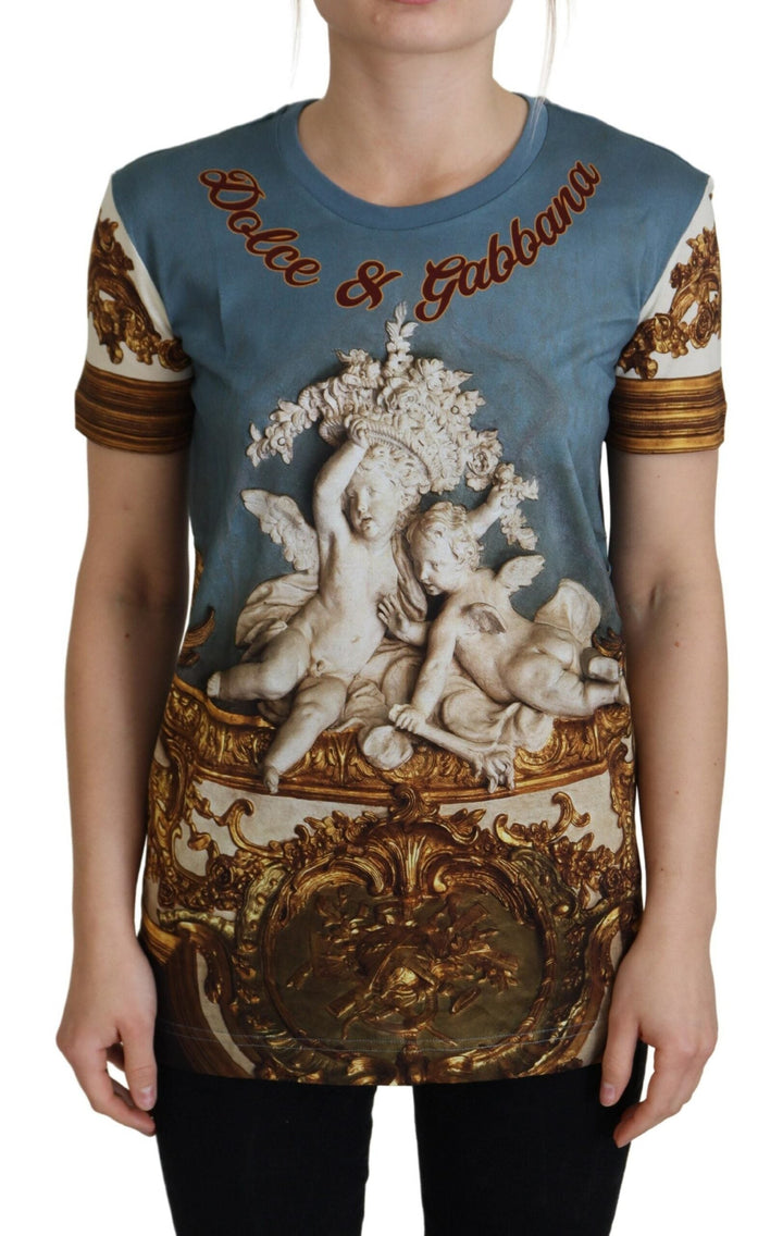 Dolce &amp; Gabbana - Multicolor DG Logo Angel Printed Shirt Top