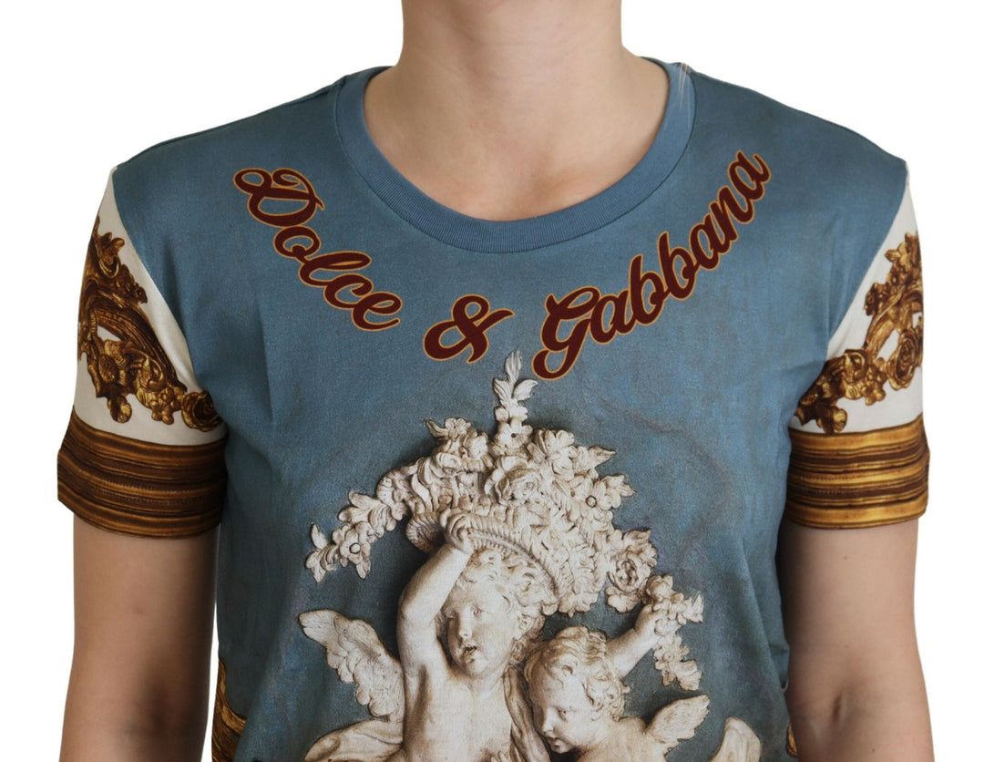 Dolce &amp; Gabbana - Multicolor DG Logo Angel Printed Shirt Top