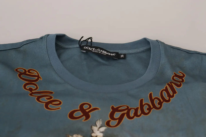 Dolce &amp; Gabbana Multicolor DG Logo Angel Printed Shirt Top