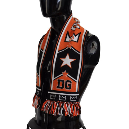 Dolce & Gabbana Multicolor DG Logo Printed Men Neck Wrap Shawl Scarf