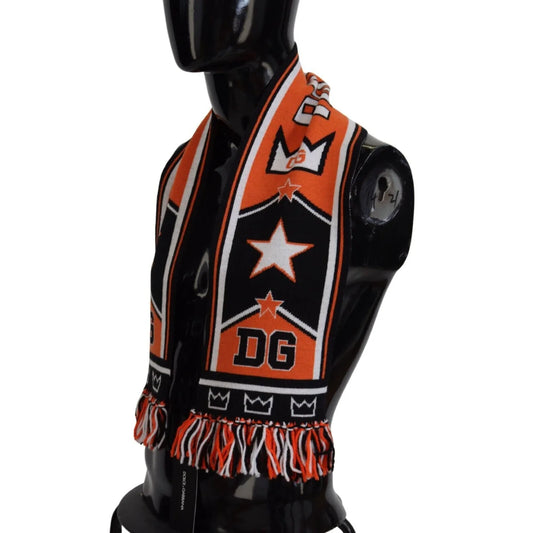 Dolce & Gabbana Multicolor DG Logo Printed Men Neck Wrap Shawl Scarf