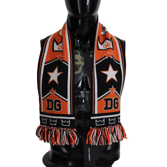 Dolce & Gabbana Multicolor DG Logo Printed Men Neck Wrap Shawl Scarf