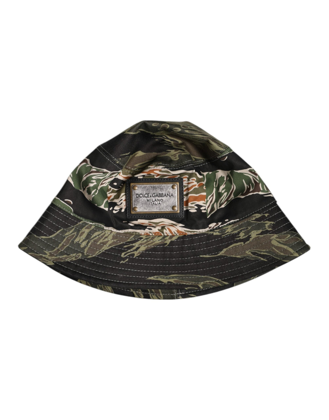 Dolce &amp; Gabbana Multicolor Dg Plaque Wide Brim Bucket Hat