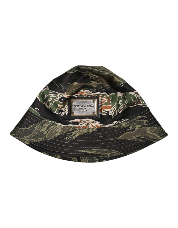Dolce &amp; Gabbana Multicolor Dg Plaque Wide Brim Bucket Hat