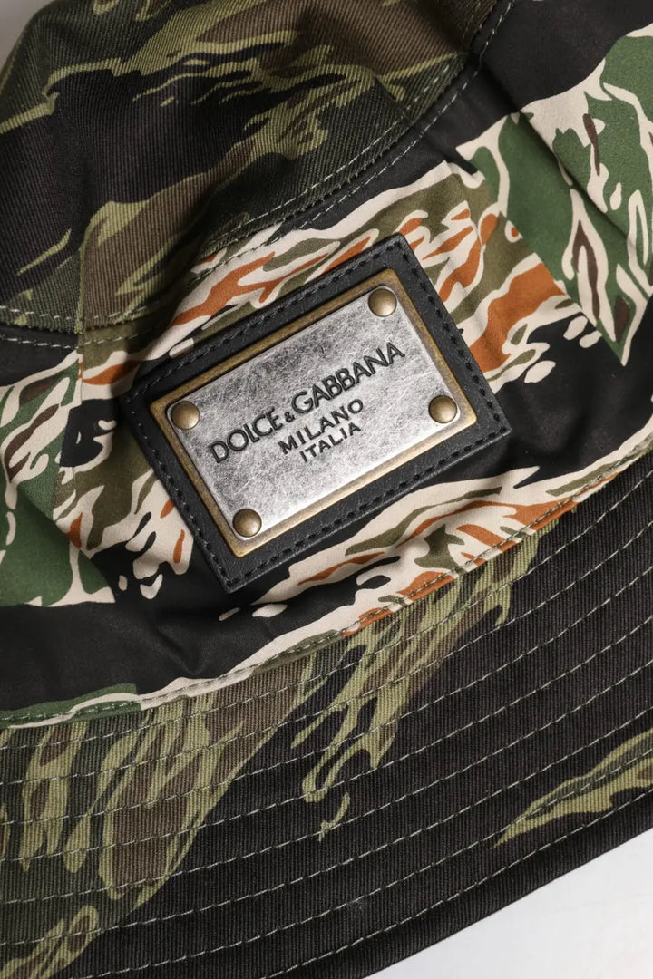 Dolce &amp; Gabbana Multicolor DG Plaque Wide Brim Bucket Hat
