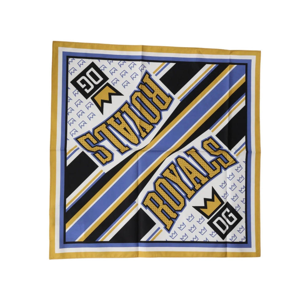 Dolce & Gabbana Multicolor DG Royals Square Foulard 50cm x Scarf