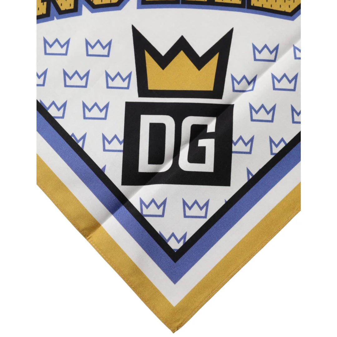 Dolce &amp; Gabbana Multicolor DG Royals Square Foulard 50cm x Scarf