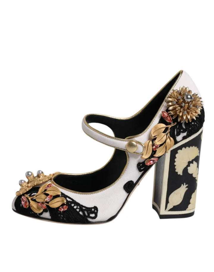 Dolce &amp; Gabbana Multicolor Embellished Heels Pumps Shoes
