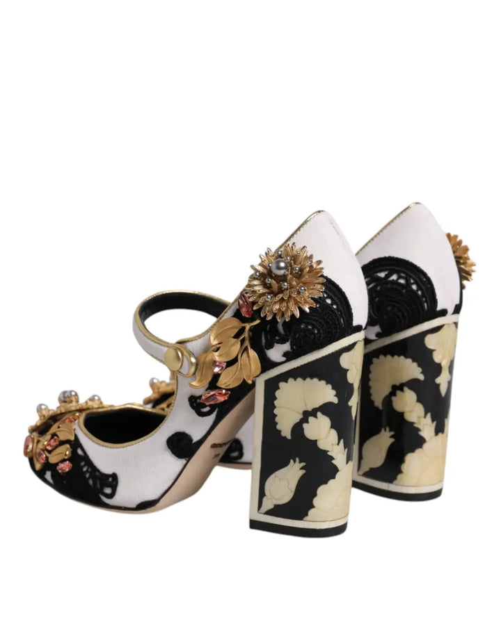 Dolce &amp; Gabbana Multicolor Embellished Heels Pumps Shoes