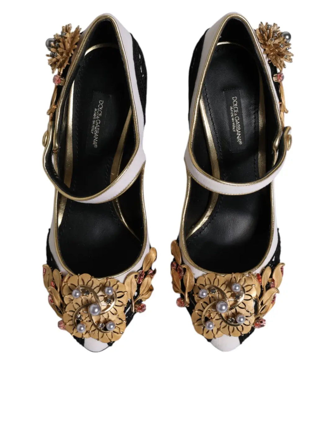 Dolce &amp; Gabbana Multicolor Embellished Heels Pumps Shoes