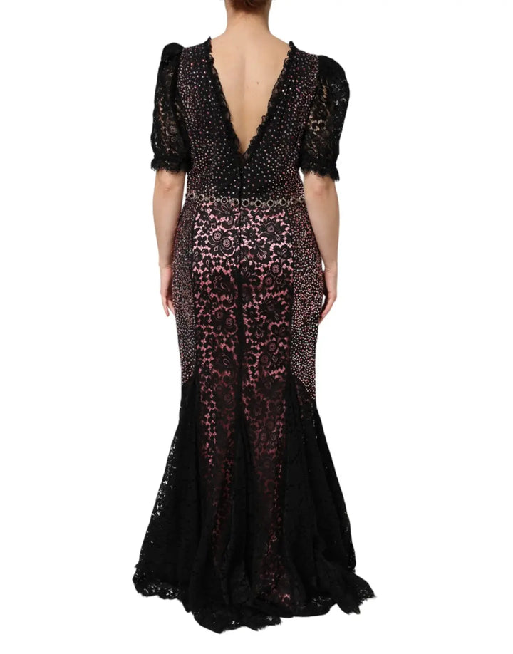 Dolce &amp; Gabbana Multicolor Embellished Mermaid Gown Dress
