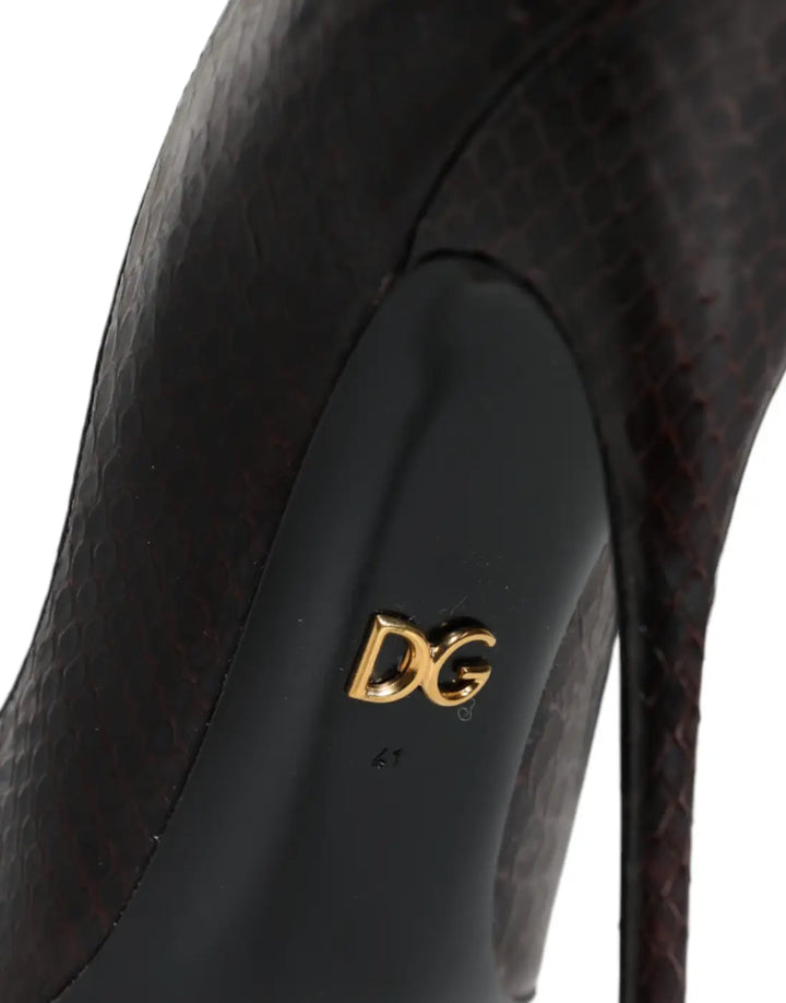 Dolce &amp; Gabbana Multicolor Exotic Leather Heels Pumps Shoes