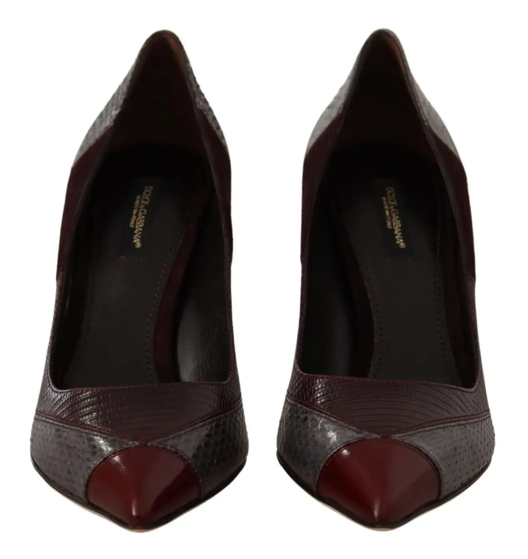 Dolce &amp; Gabbana Multicolor Exotic Leather Heels Pumps Shoes
