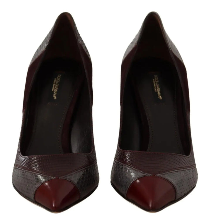 Dolce &amp; Gabbana Multicolor Exotic Leather Heels Pumps Shoes