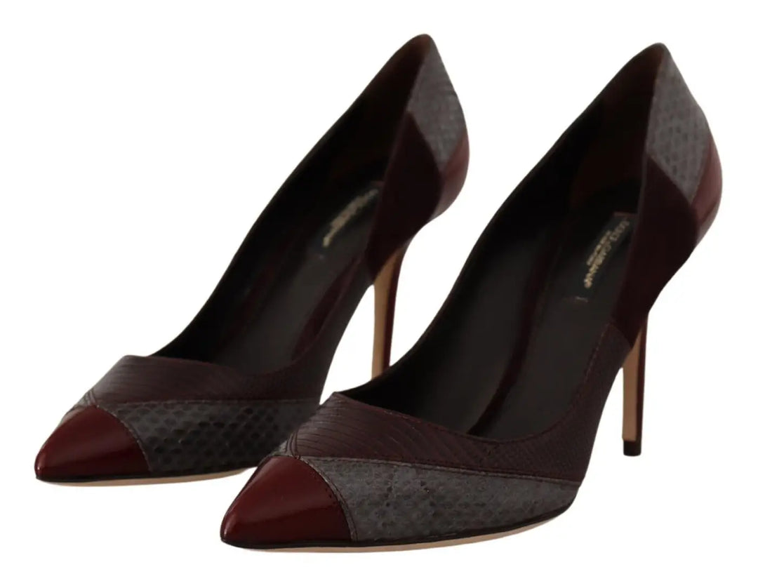 Dolce &amp; Gabbana Multicolor Exotic Leather Heels Pumps Shoes