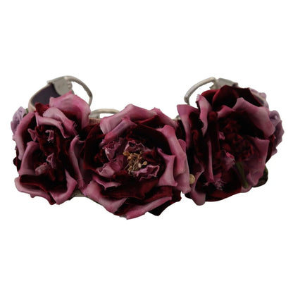 Dolce & Gabbana Multicolor Floral Appliques Metal Shoulder Strap